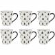 6 mugs en porcelaine/sapins