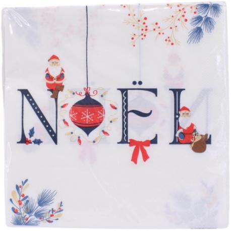 Paquet de 20 serviettes noel