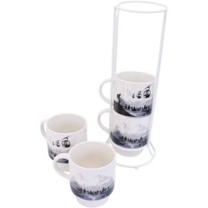 Set de 4 petits mugs colonne avalanche