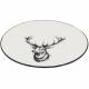 6 assiettes  en porcelaine/cerf