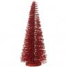 Petit sapin paillettes rouge