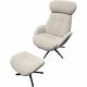 Ensemble fauteuil relax pivotant et repose pied