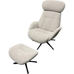 Ensemble fauteuil relax pivotant et repose pied