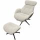 Ensemble fauteuil relax pivotant et repose pied