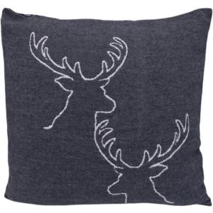 Coussin 2 têtes de cerf