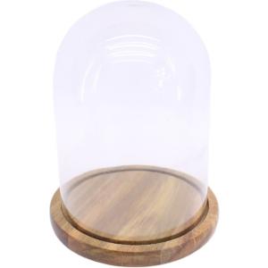 Cloche verre sur plateau