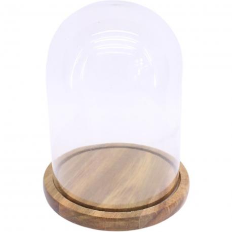 Cloche verre sur plateau