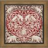 Toile sur chassis coeur ours rouge et brun