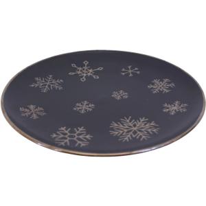 Assiette plate noir kyrsten