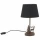 Lampe métal cerf sapin marron