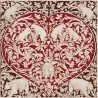 Toile sur chassis coeur ours rouge et brun